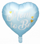 Preview: Folienballon Herz - Mom to be, blau - ø 35cm